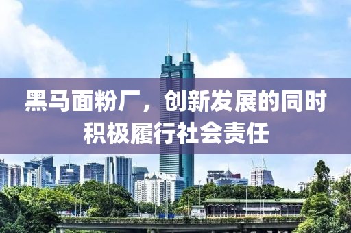 黑馬面粉廠，創(chuàng)新發(fā)展的同時積極履行社會責(zé)任
