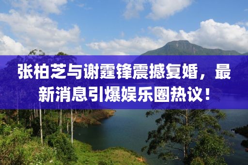 張柏芝與謝霆鋒震撼復(fù)婚，最新消息引爆娛樂圈熱議！