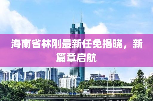 海南省林剛最新任免揭曉，新篇章啟航