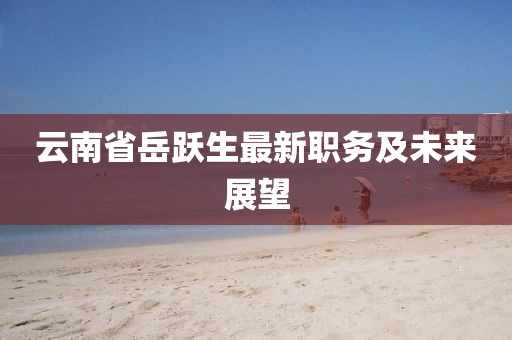 云南省岳躍生最新職務(wù)及未來展望
