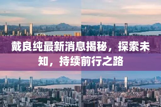 戴良純最新消息揭秘，探索未知，持續(xù)前行之路