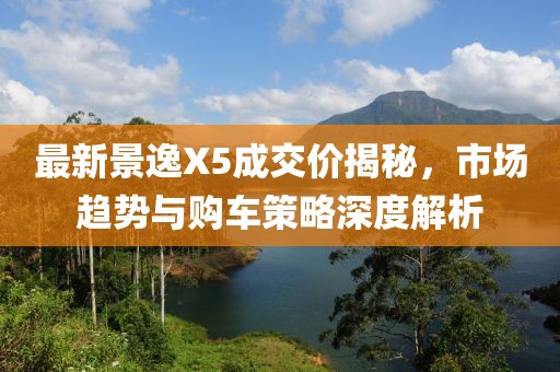 最新景逸X5成交價(jià)揭秘，市場(chǎng)趨勢(shì)與購(gòu)車策略深度解析