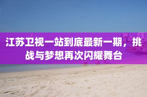 江蘇衛(wèi)視一站到底最新一期，挑戰(zhàn)與夢想再次閃耀舞臺