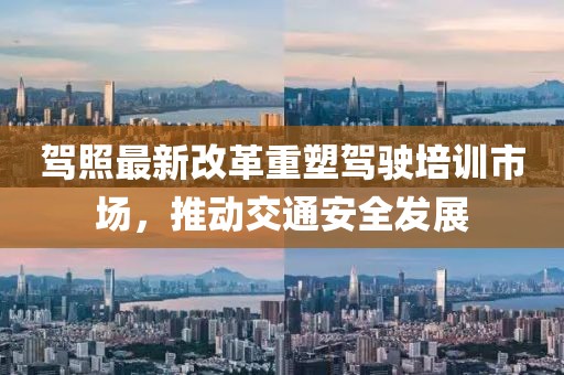 駕照最新改革重塑駕駛培訓(xùn)市場(chǎng)，推動(dòng)交通安全發(fā)展