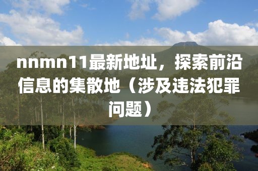 nnmn11最新地址，探索前沿信息的集散地（涉及違法犯罪問題）