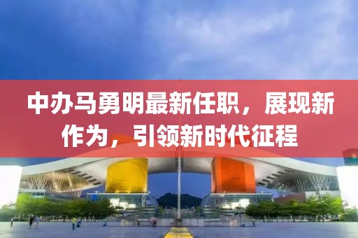 中辦馬勇明最新任職，展現(xiàn)新作為，引領(lǐng)新時(shí)代征程
