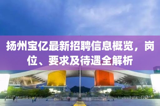 揚(yáng)州寶億最新招聘信息概覽，崗位、要求及待遇全解析