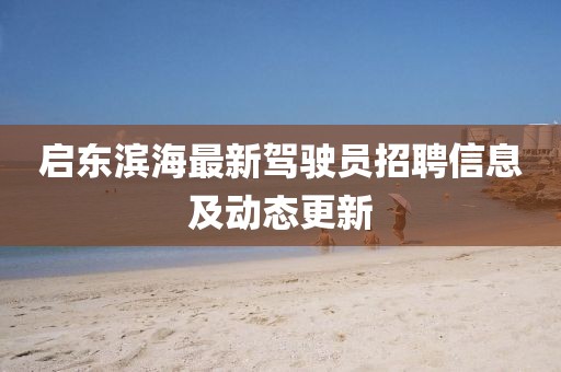 啟東濱海最新駕駛員招聘信息及動(dòng)態(tài)更新