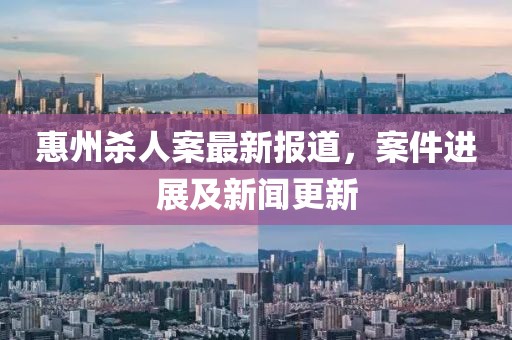 惠州殺人案最新報(bào)道，案件進(jìn)展及新聞更新