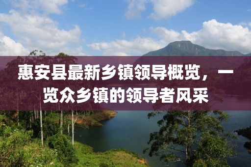 惠安縣最新鄉(xiāng)鎮(zhèn)領(lǐng)導(dǎo)概覽，一覽眾鄉(xiāng)鎮(zhèn)的領(lǐng)導(dǎo)者風(fēng)采