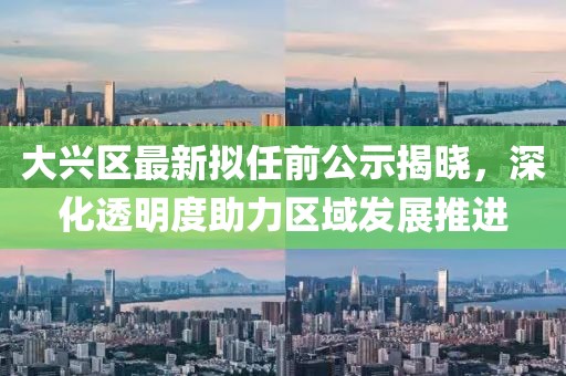 大興區(qū)最新擬任前公示揭曉，深化透明度助力區(qū)域發(fā)展推進(jìn)